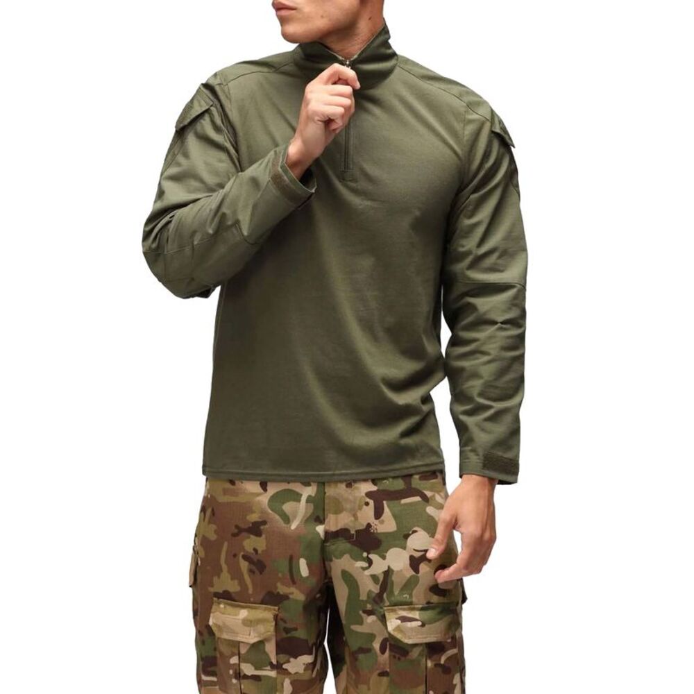 Viper Mens Special Ops Quarter Zip Long-Sleeved Shirt / Green